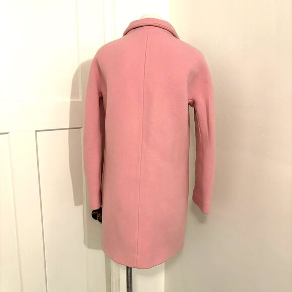 J. Crew Italian Stadium Cloth By Nello Gori Wool Coat Pink Size 2 Preppy Pastel - Picture 3 of 11